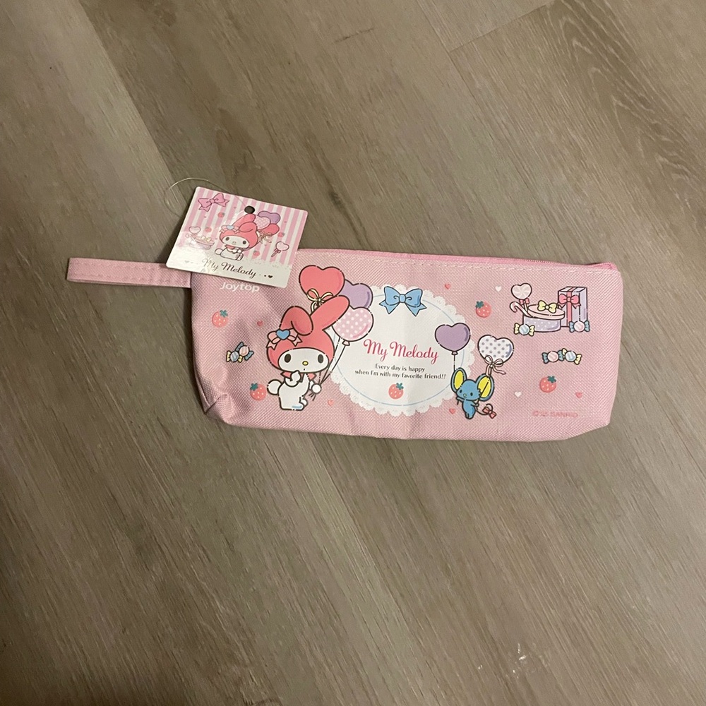 Sanrio My Melody Pink Printed Kids Pencil Pouch NWT